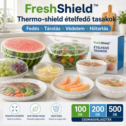 FreshShield™ thermo-shield ételfedő tasakok