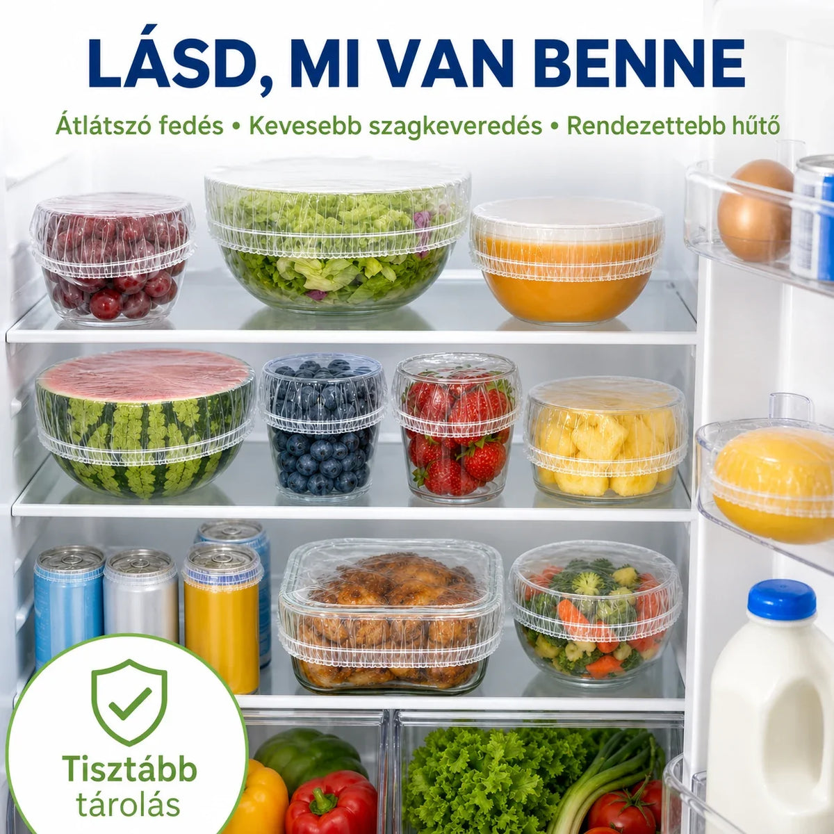 FreshShield™ thermo-shield ételfedő tasakok