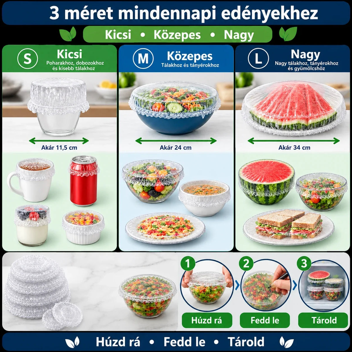 FreshShield™ thermo-shield ételfedő tasakok