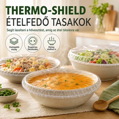 FreshShield™ thermo-shield ételfedő tasakok