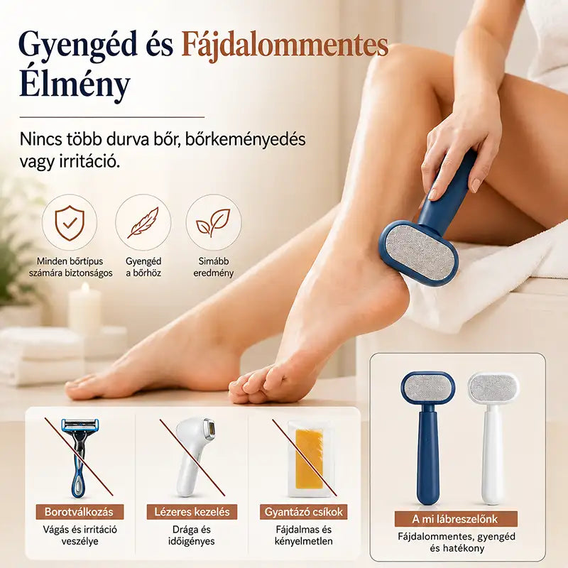 Egy lépésben működő bőrkeményedés-eltávolító