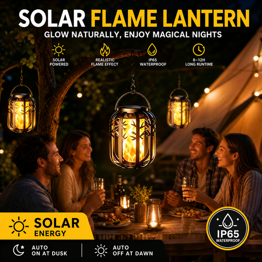 MOST 70% KEDVEZMÉNY! 🔥🏮Napelemes lámpás vibráló lánghatással – IP65 vízálló, automatikus be-/kikapcsolás, valósághű meleg fény, felakasztható kültéri napelemes lámpa teraszra, kertbe és ösvények díszítésére
