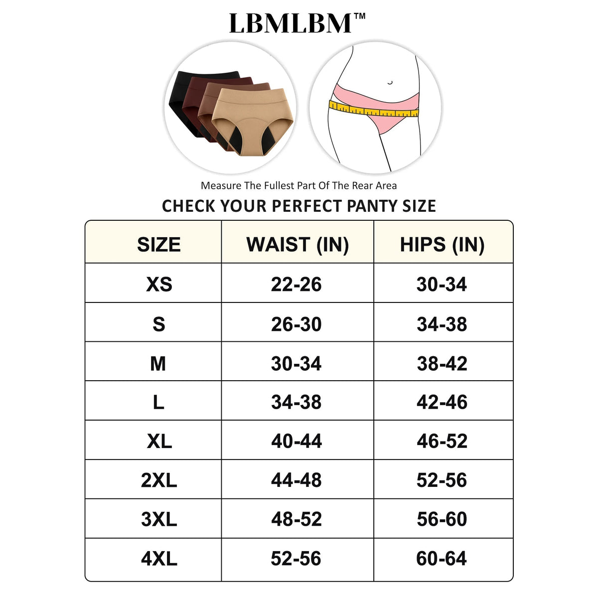 💖 Utolsó nap: 50% kedvezmény | LBMLBM™ 100% szivárgásbiztos női alsónemű, 4 db-os csomag 🌸