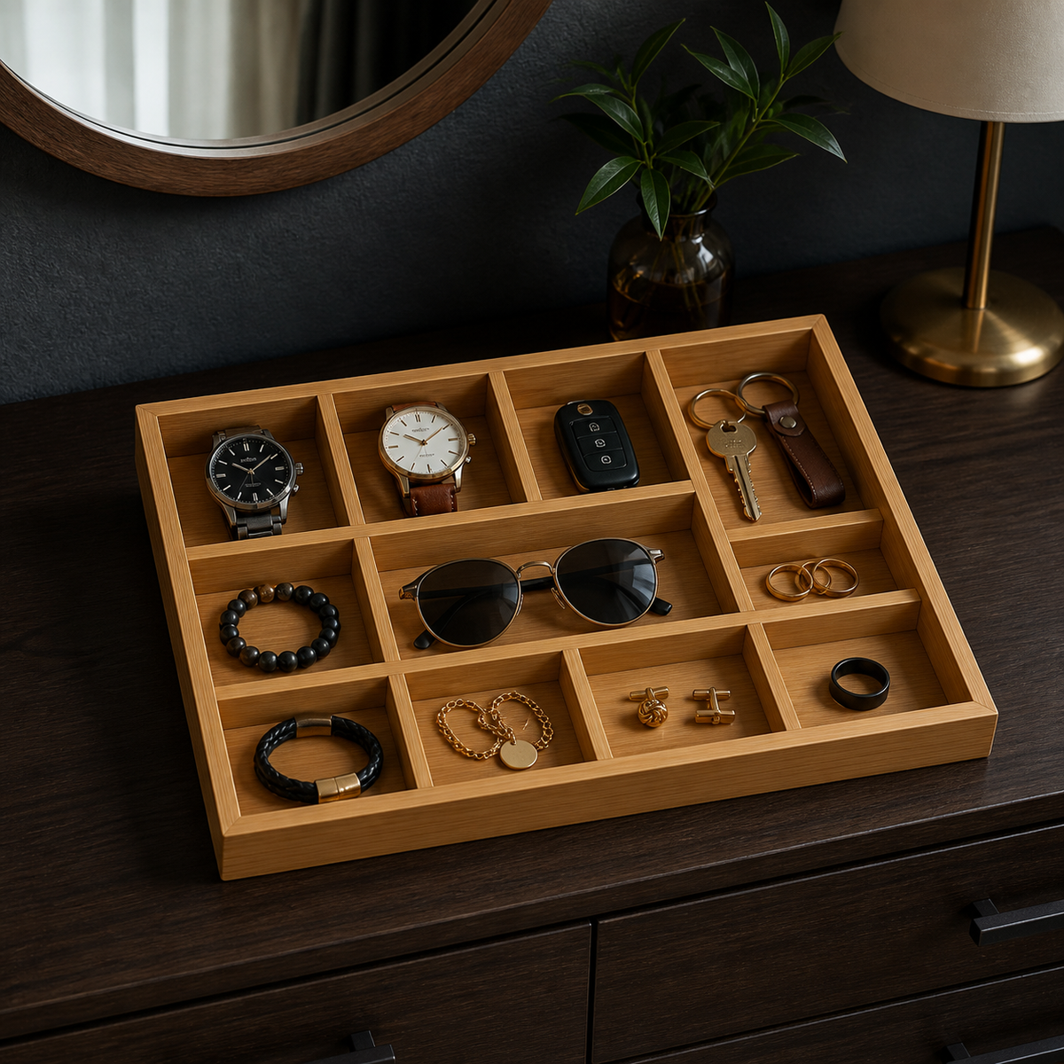 Lunaviero Bamboo Drawer Organizer lifestyle image 1