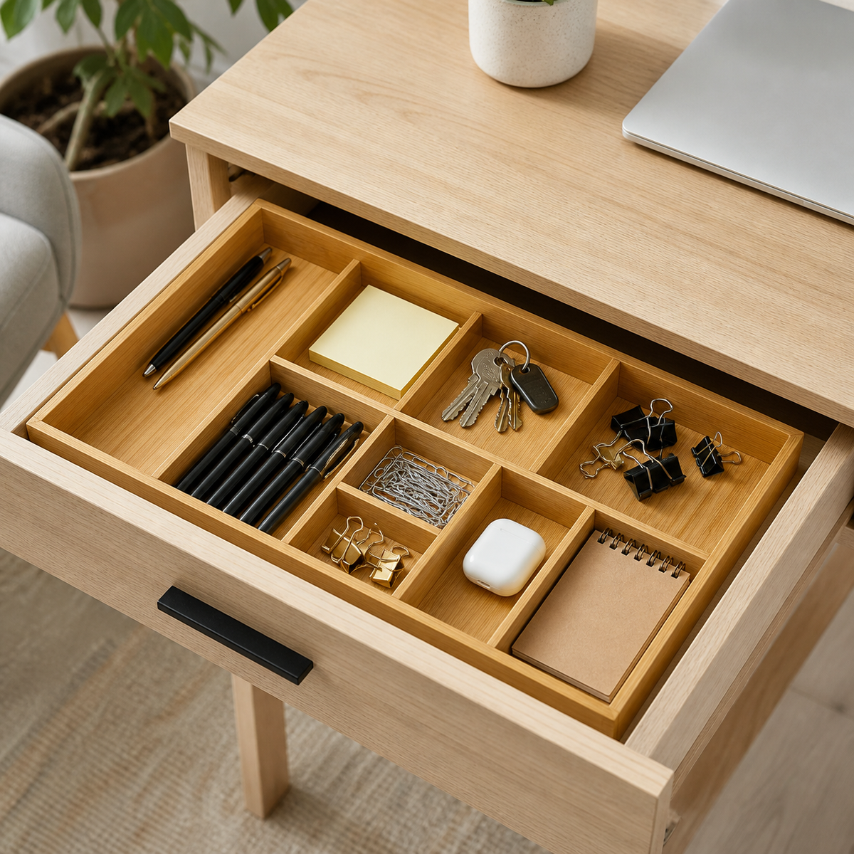 Lunaviero Bamboo Drawer Organizer lifestyle image 2