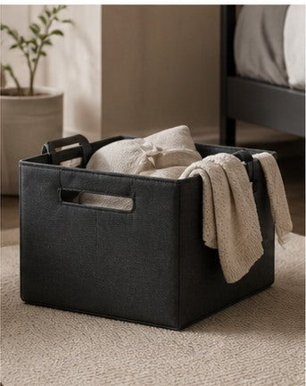 Lunaviero Charcoal Fabric Storage Bin
